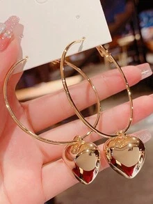 時尚合金情人耳環女，優雅多變 - 耳圈 - 查看 1