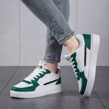 Nuevos zapatos casuales blancos con suela gruesa para mujer, zapatillas deportivas de plataforma, zapatos deportivos unisex, versátil para todas las estaciones