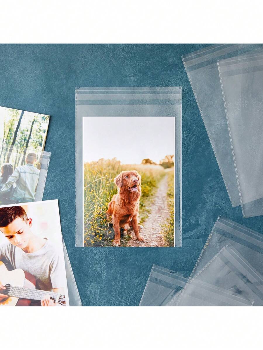 300 Pack Clear Greeting Card Sleeves, Transparent Envelopes For 5x7