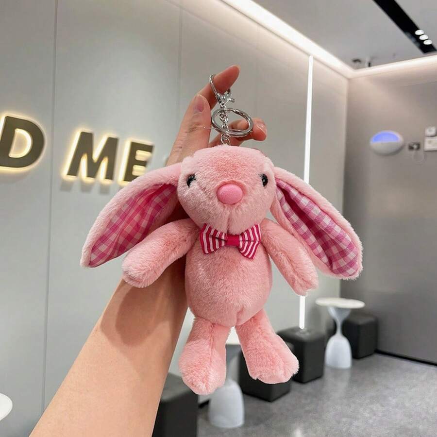 毛絨兔子吊墜情侶娃娃卡通鑰匙扣毛絨兔子玩具