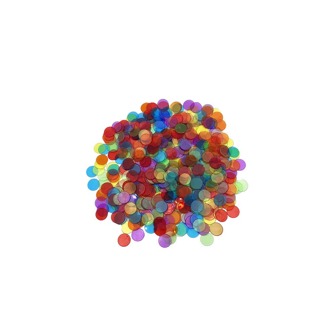 500 Pieces 3/4 Inch Plastic Transparent 6 Color Bingo Counting Chips With Bag - For Large Group Games, Game Night & Educational Activities, Bingo Night Bag, Group Games, Pin The Tail Game, Bingo Game Set, Pin The Tail Game
