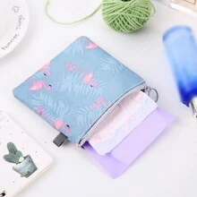 1入組拉鍊式衛生巾收納袋,女性生理期巾條整理組,適用於家居或旅行 - 藍色 - 查看 1