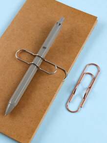 1 件金屬鬥牛犬夾,適合辦公室、筆記本標籤、文件夾整理學校用品 - 銀色 - 查看 3