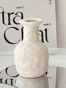 Florero De Plástico Con Forma De Calabaza Blanca Para Decoración Del Hogar, 1 Unidad