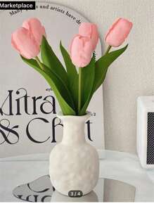 Florero De Plástico Con Forma De Calabaza Blanca Para Decoración Del Hogar, 1 Unidad