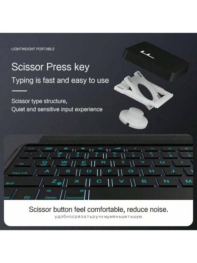 Custodia con tastiera per iPad di 11a generazione A16 11 2025, custodia con tastiera layout UK per 10a generazione 2022, custodia sottile con tastiera Bluetooth staccabile e portamatite per iPad 11