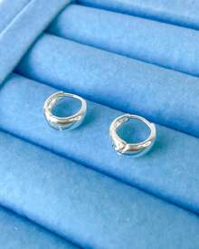 Hoop Earrings - 銀色 - 查看 1