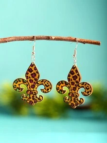 1 對女式狂歡節三色豹紋耳環 - 豹紋耳墜 - 查看 3