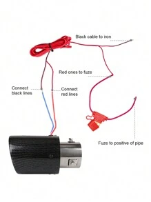 1入pc Led火焰發光汽車排氣管消音器 尾管63-65mm進口帶紅光/藍光消音器汽車涡轮聲浪口哨排氣消音器