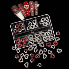 30入組3d心型美甲裝飾,金色和銀色指甲裝飾心型美甲配件,水鑽指甲裝飾,適用於女性,女孩,情人節美甲圖案設計,diy工藝珠寶 - 彩色 - 查看 6