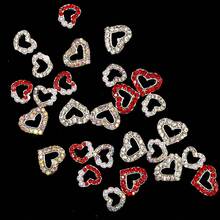 30入組3d心型美甲裝飾,金色和銀色指甲裝飾心型美甲配件,水鑽指甲裝飾,適用於女性,女孩,情人節美甲圖案設計,diy工藝珠寶 - 彩色 - 查看 3