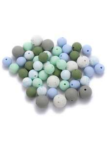 1 套矽膠珠散珠 Diy 珠寶製作彩色配件