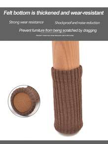 4入組家具腳套,保護硬木地板,針織桌椅腿套,椅腿襪,布料椅腿襪,椅腿保護套,防滑家具套,椅腿套,腿墊——高彈性針織椅腳地板保護套,加厚啡色椅腿套組,易移動且降低噪音,家具腳椅腿地板保護套（啡色） - 棕色 - 查看 8