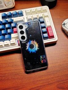 1个创意宇宙之眼个性化黑色半透明涂鸦星空行星太阳ins风欧美风手机壳,兼容三星A12/A15/A14/A23/A25/A33/A34/A52/A53/A54/S23/S22/S21/S20/Plus/Ultra/Fe,透明全包高透气缓冲防摔 - 無色 - 查看 3