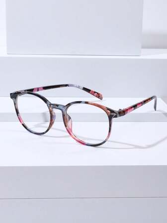 זוג אחד של משקפיים עגולים לגברים, אופנתיים וקז'ואל, עם עדשות שקופות