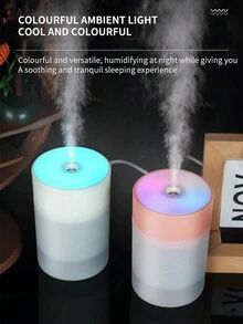 Colorful Cool Mini Humidifier Mini 200ml, Aromatherapy Essential Oil Diffusers, Cool Mist Humidifiers, Aroma Usb Personal Desktop Humidifier For Bedroom, Car, Office. (1pc) - White - View 3