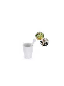 Pilão Socador de Alho pilão de plástico com socador de tempero para caipirinha - Branco - Visão 3