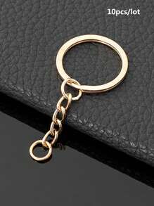 10pcs Alloy Key Chain Diy Key Chain Accessories Key Ring Hanging Single Circle Handmade Pendant Hanging Chain With Open Ring - Key Chain - View 5