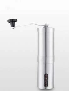 1入組不鏽鋼手持式咖啡磨豆機,家用手動磨豆機,帶曲柄手柄用於咖啡豆研磨
