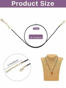 30pcs Wax Rope Necklace With Lobster Clasp, Including Woven Rope, Leather Rope, High-End Chain For Diy Jewelry Making