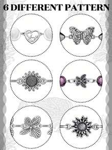 6 件復古襯衫洋裝開襟衫夾、女式蝴蝶腰夾、毛衣披肩胸針夾克夾服裝情人節禮物 - 彩色 - 查看 5