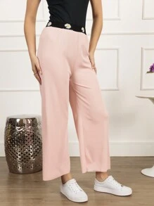 Women Pants - 粉色 - 查看 4