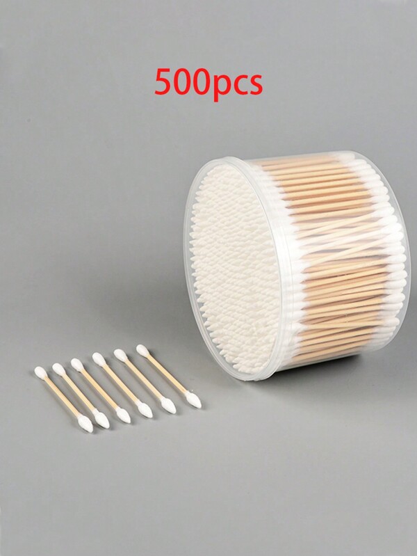 100 pièces/500 pièces/1000 pièces Bâtonnets de nettoyage pour maquillage, bâtonnets de nettoyage jetables à double extrémité, bâtonnets d'hygiène pour le nettoyage des oreilles et le démaquillage, embouts de nettoyage, outils de soins personnels, bâtonnets de nettoyage de beauté, bâtonnets de nettoyage en boîte