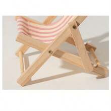 1個時尚的帆布椅樣式手機支架,迷你娃娃配件,攝影道具,玩具模型,家居裝飾,尺寸：12*12*10cm - G款 - 查看 5