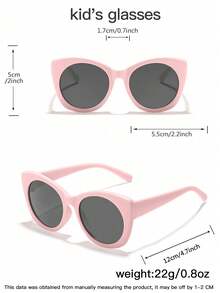 3 件装 6-12 岁女孩圆形聚碳酸酯猫眼雏菊小猫卡通时尚眼镜适合日常使用 - 彩色 - 查看 6