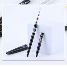 Nail Art Brushes Set Including Liner Brush, Dotting Tool, Gel Brush, Detail Brush, For Nail Art Design - Black - View 7