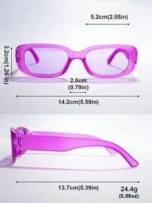 5pcs/Set Unisex Cat Eye Oval Frame Y2k Fashion Glasses Suitable For Outdoor Travel, Parties, Gatherings - Multicolor - View 6