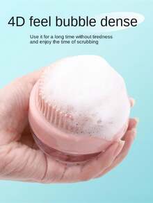 1pc Silicone Pet Bath Brush - Pink - View 4