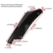 1套汽車前後桿唇分流器分離器刮傷保護碳纖維進氣道側裙擴展裝置 黑色通用款 - 黑色 - 查看 2