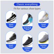 ZHENTOR 1 par de cadarços atléticos meio redondos para tênis masculinos ou tênis femininos de basquete/casuais, disponíveis em variações de preto, branco e multicoloridos