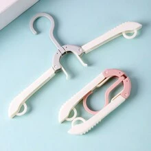 Multi-Purpose Foldable Travel Clothes Hanger, Portable Clothes Drying Rack, For Business Trip And Home Use - Grey - View 3