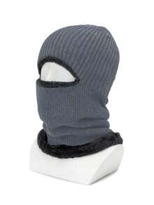 1pc Unisex Navy Blue Ski Cap, Y2k Styled Striped Balaclava Hat Suitable For Outdoor Activities And Commuting In Winter - Navy Blue - View 5