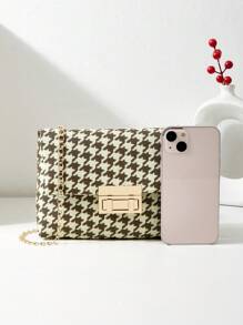 彩色編织布時尚萬用小方包 - 綠色 - 查看 5