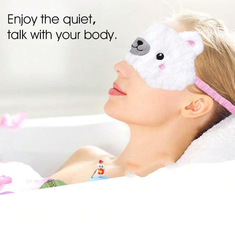 1pc Cute Downy Eye Mask For Sleeping, Eye Covers For Sleeping In Travel
