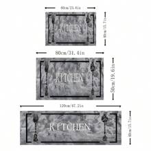 1入廚房地墊進門踏墊,四季通用柔軟的水晶絨,可水洗且防滑 - 灰色 - 查看 4