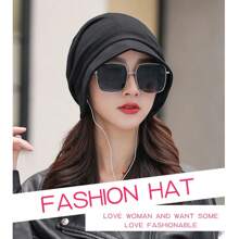 Women'S Octagonal Fashionable Warm Winter Hat With Short Brim And Simple Design - Black - View 3