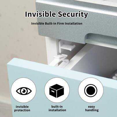 3M 4 st/set barnlås, lådlås för att förhindra att fingrarna kläms