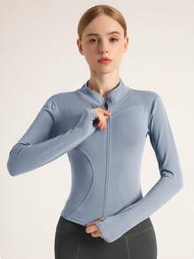 Women Sports Jackets - Dusty Blue - View 5