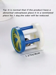 2pcs Random Color Plastic Bell Ball With Wheel Shape Design Pet Toy - Multicolor - View 2