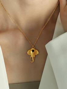 時尚個性化狂歡節禮物頸鏈,獨特象儀表18k鍍金珠寶 - 金色 - 查看 5