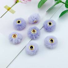10pcs/Set Soft Plush Round Beads Diy Jewelry Making Accessory - Hair ball beads - View 3