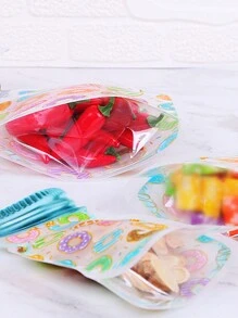 5pcs Mason Jar Bottle Pattern Zipper Bags Nut Snacks Zipper Bags - A-donut Pattern - View 7