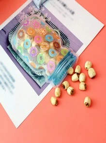 5pcs Mason Jar Bottle Pattern Zipper Bags Nut Snacks Zipper Bags - A-donut Pattern - View 3