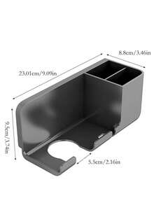 1PC Wall Mounted Hair Dryer Holder Bathroom Shelf Without Drilling Plastic Hair Dryer Stand Bathroom Organizer Bathrooms Accessory - Black - View 8