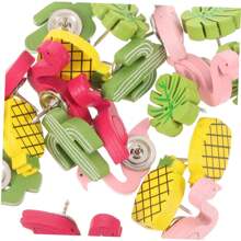 20Pcs Thumbtack Pushpin Postcard Drawing Pin Thumb Tacks Craft Head Pin  Board Tacks Tropical Party Favors Cactus Push Message Board Thumbtack Pineapple Office Scalp Needle - Multicolor - View 5
