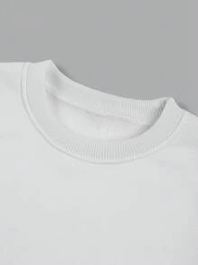 女童長袖愛心印花保暖毛衣，秋冬季 - 白色 - 查看 3